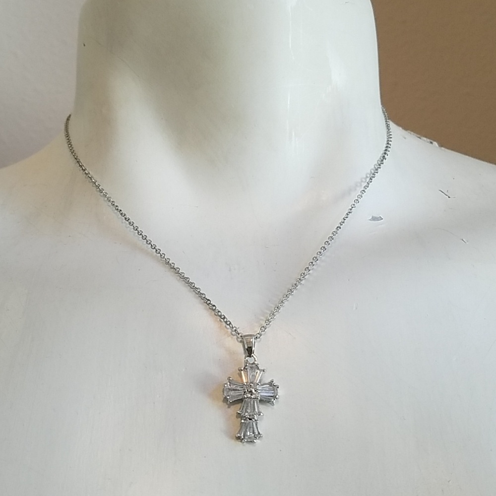 Stone Cross Necklace